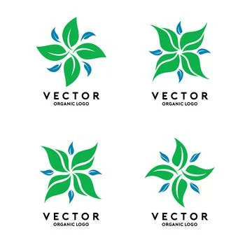 Organic Shape Logo Template Vector Stock Illustration