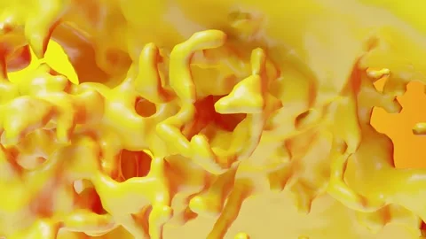 Organic shapes. Morphing colorful blobs, Liquid flowing colors. soap bubbles, Video stock 252583353