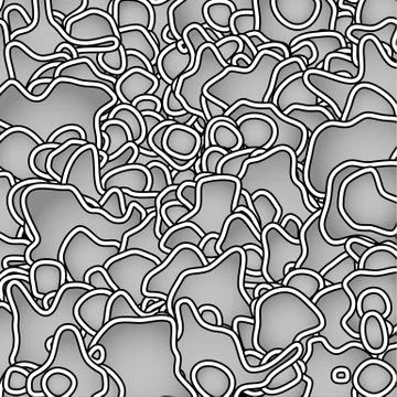 Organic shapes pattern. Bacteria, cells, stratum. Illustrazione stock
