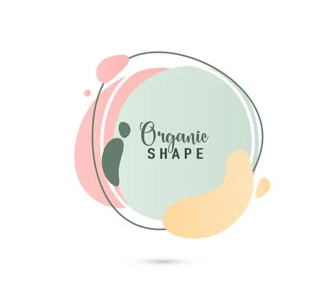 Organic shapes vector banner background. Trendy abstract modern art in simple Stock Illustration