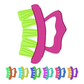 Organic soft baby brush vector cartoon graphic Stock Illustration