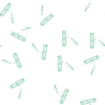 Organic solvent glyph vector seamless pattern 스톡 일러스트