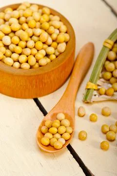 Organic soya beans Stock Photos