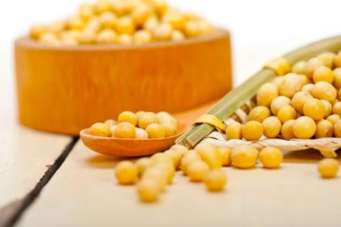 Organic soya beans Stock Photos