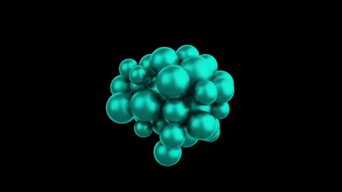 Organic spheres blue Stock Footage 343870936