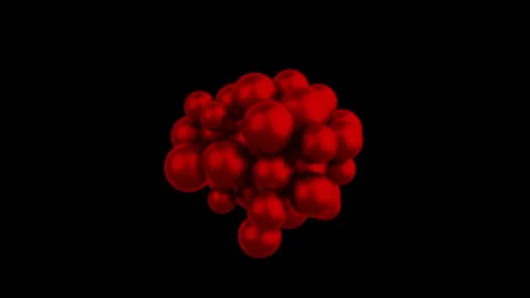 Organic spheres red Stock Footage 343871016