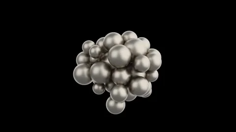 Organic spheres silver Видео 343871017