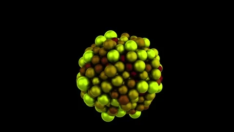 Organic spheres2 green Stock Footage 343871056