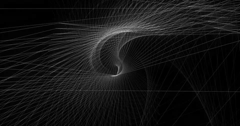 Organic Spiral Wireframe Loop Stock-Footage 156507124