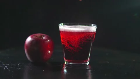 Organic squeezed fresh apple juice Stock Footage 170029522