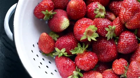 Organic strawberries Stock Footage 50378904