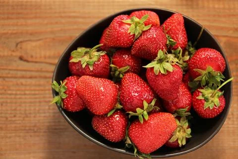 Organic strawberries Stock Photos