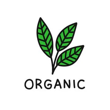 Organic symbol doodle icon, vector illustration Stock Illustration