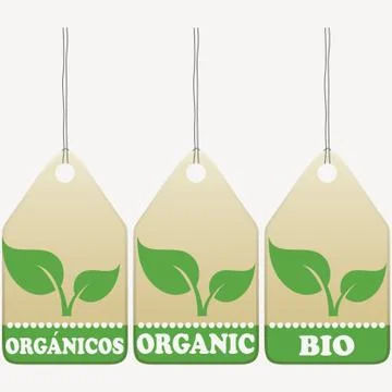 Organic tags Stock Illustration