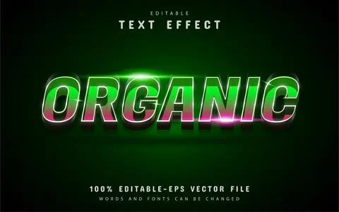 Organic text effect with gradient Stock Illustration