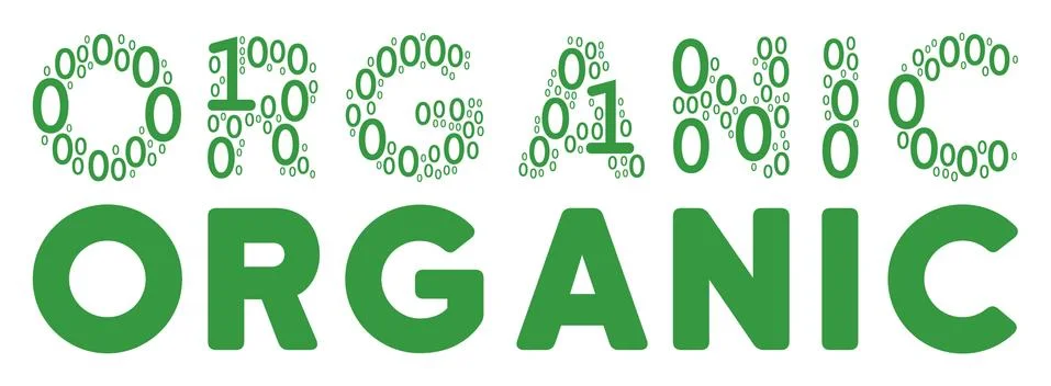 Organic Text Mosaic of Binary Digits Stock Illustration