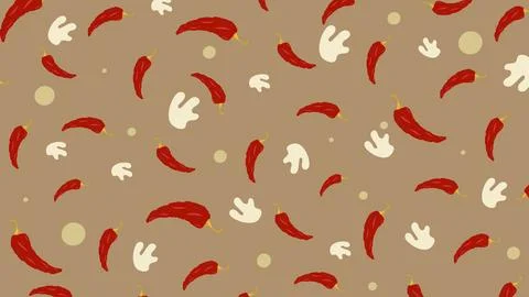 Organic Texture Doodle Elements on Beige Stock Illustration