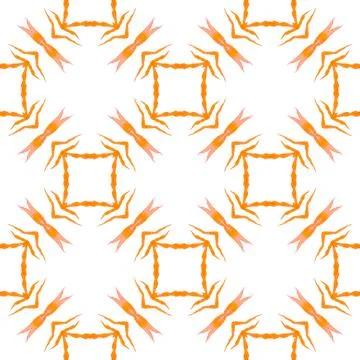 Organic tile. Orange fresh boho chic summer 스톡 일러스트