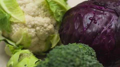 Organic various fresh vegetables and sliced salad in the bowl. Stock Footage 61071361