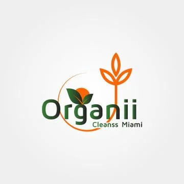 Organic vector logo design template idea and inspirationBasic RGB Stock Illustration