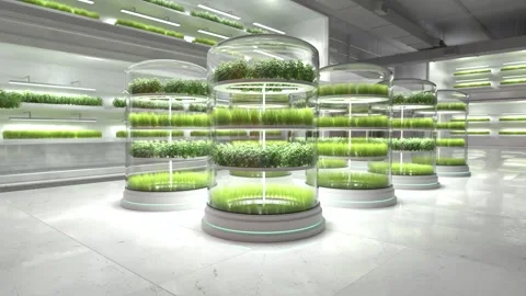 Organic vegetable farm. Hydroponic vegetable plant factory. Stock Footage 242687605
