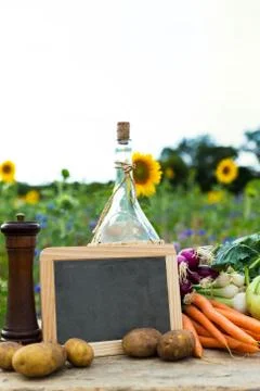 Organic vegetables on a table 写真素材