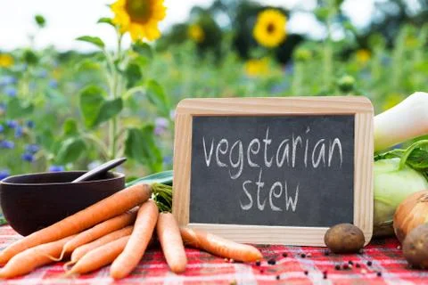 Organic vegetables on a table 库存照片