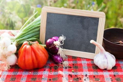 Organic vegetables on a table 库存照片