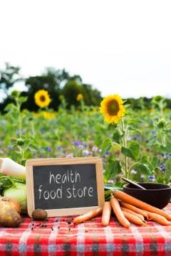 Organic vegetables on a table 库存照片