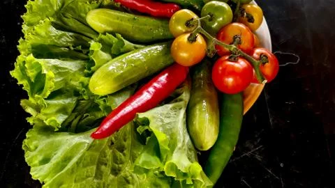 Organic vegetables, various types Stock Photos