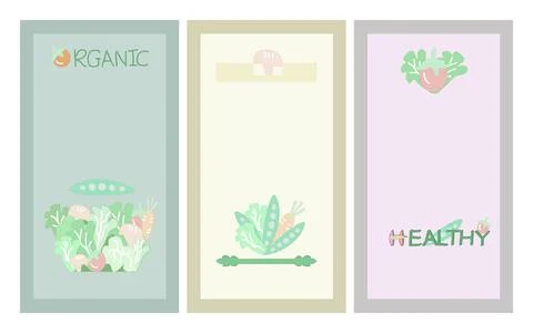 Organic vegetables vector Stock Illustration