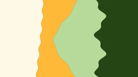 Organic vertical waves create a modern abstract background with cream orange Stock Illustration