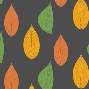 Organic wallpaper with a pattern of leaf in a linear style. Stock Illustration