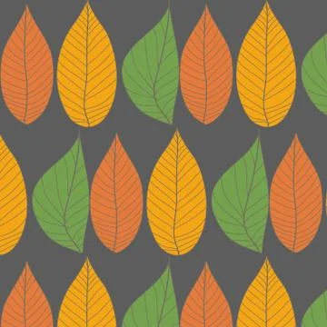 Organic wallpaper with a pattern of leaf in a linear style. Stock Illustration