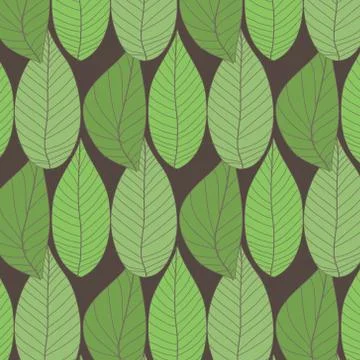 Organic wallpaper with a pattern of leaf in a linear style. Stock Illustration