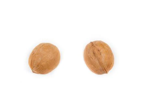 Organic walnuts isolated on white background Stock Photos