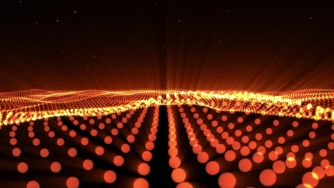 Organic wave landscape - orange Stock Footage 292449247