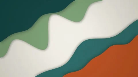 Organic wave paper cut layers seamless loop motion background Stock Footage 344318412