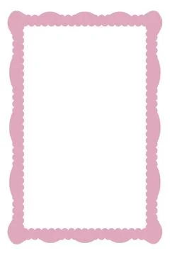 Organic Wavy Rectangle Frame Vector Illustration Decorative Rounded Border .. Stock Illustration