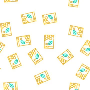 Organic white beeswax pellets vector seamless pattern イラスト素材