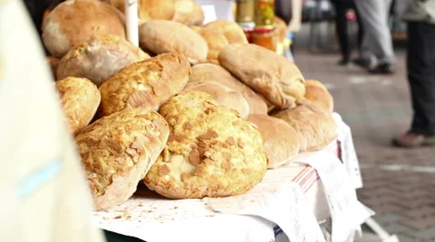 Organic White Bread Stock Footage 44345528