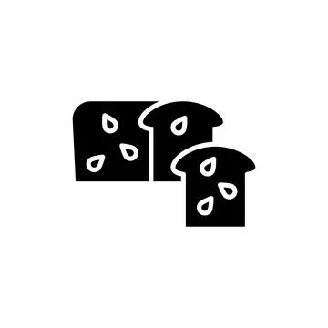 Organic whole grain rye bread line icon. Outline pictogram for web page. Stock Illustration