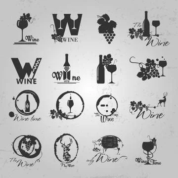 Organic wine logo. Stock Illustration