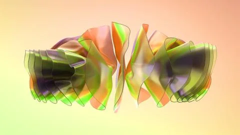 Organically animated shapes Stock Illustration