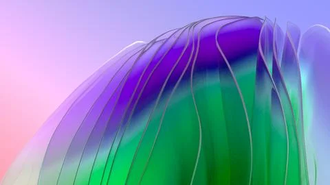 Organically animated shapes Stock Illustration