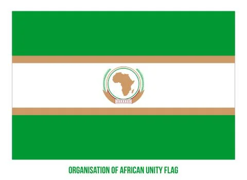 Organisation of African Unity Flag Vector Illustration on White Background. Stock Illustration
