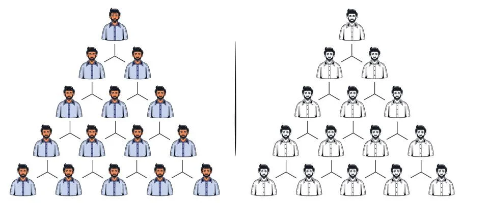 Organisation hierarchy structure vector Stock Illustration