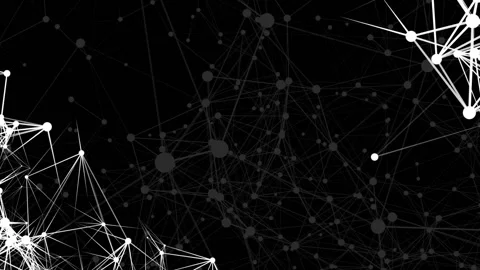 Organisms in the corners of the screen. Seamless loop.Abstract futuristic Stock Footage 102396135