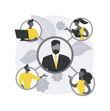 Organization abstract concept vector illustration. Stock Illustration