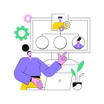 Organization abstract concept vector illustration. Stock Illustration